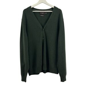 Black Brown 1826 Men's Dark Green Cardigan Sweater